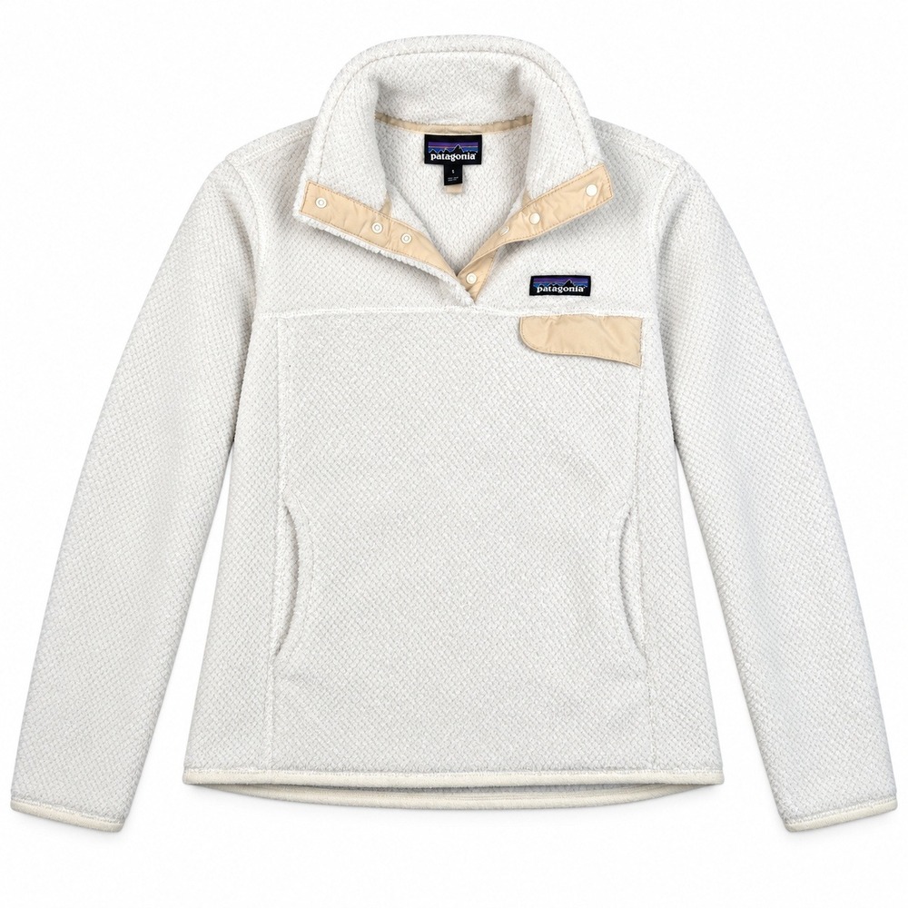 Patagonia Re-Tool Snap-T Fleece Womens S Cream Ivory Polartec Pullover Gorpcore